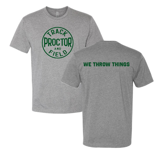 Track and Field Throwback Unisex CVC Short Sleeve Crew (WE THROW THINGS)