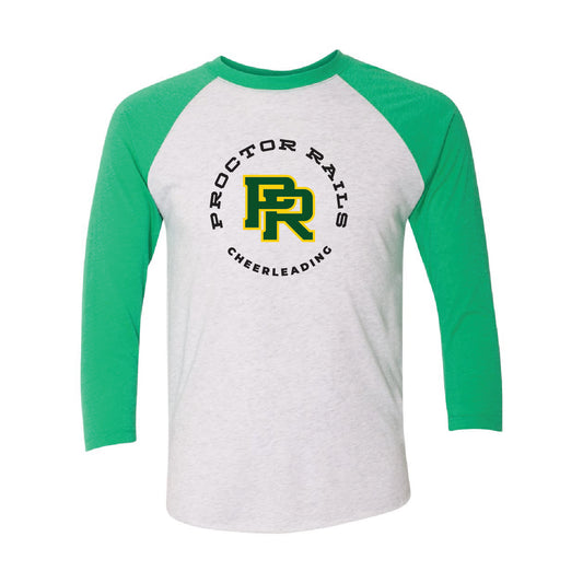 Proctor Cheer Unisex Triblend Three-Quarter Sleeve Raglan