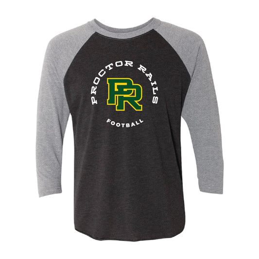 Proctor Football Unisex Triblend Three-Quarter Sleeve Raglan
