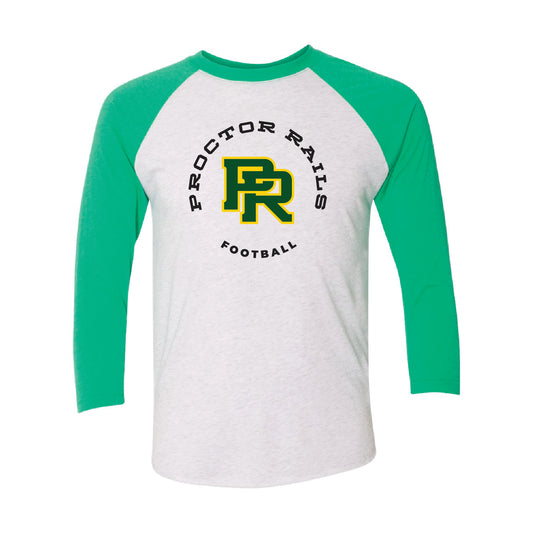 Proctor Football Unisex Triblend Three-Quarter Sleeve Raglan