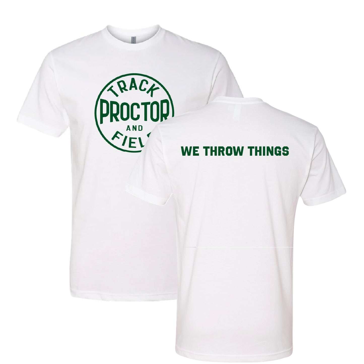 Track and Field Throwback Unisex CVC Short Sleeve Crew (WE THROW THINGS)