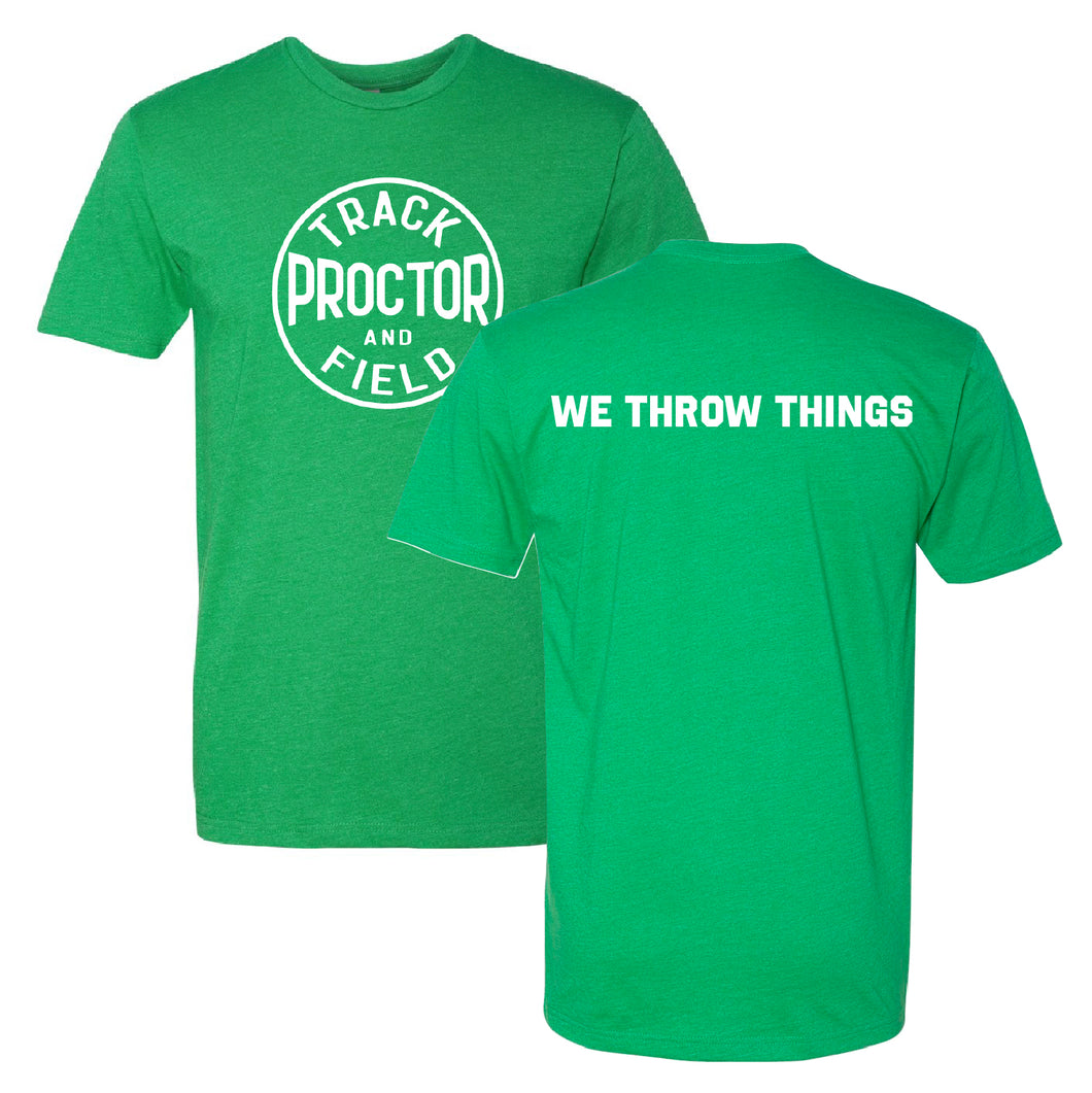 Track and Field Throwback Unisex CVC Short Sleeve Crew (WE THROW THINGS)