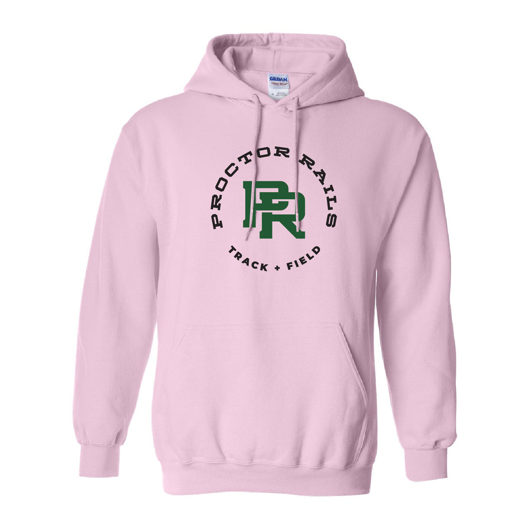 Light Pink PR Track and Field Unisex Hooded Sweatshirt