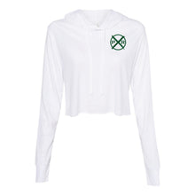 Load image into Gallery viewer, Proctor Cheerleading Women’s Triblend Crop Long Sleeve Hoodie
