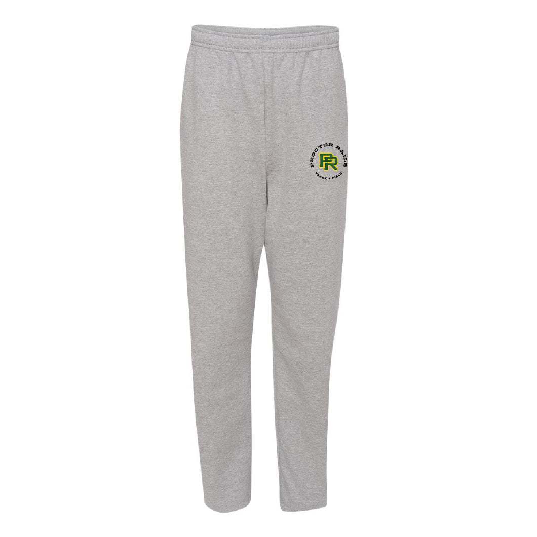 Boys Track and Field Adult Open Bottom Sweatpants with Pockets