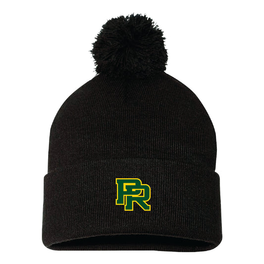 High School Pom-Pom 12" Knit Beanie