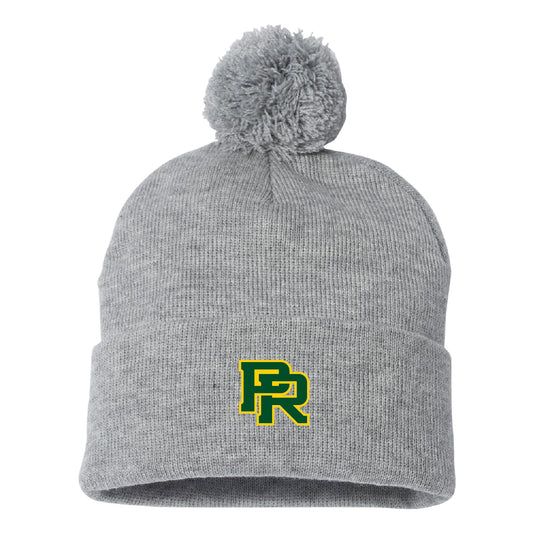 High School Pom-Pom 12" Knit Beanie